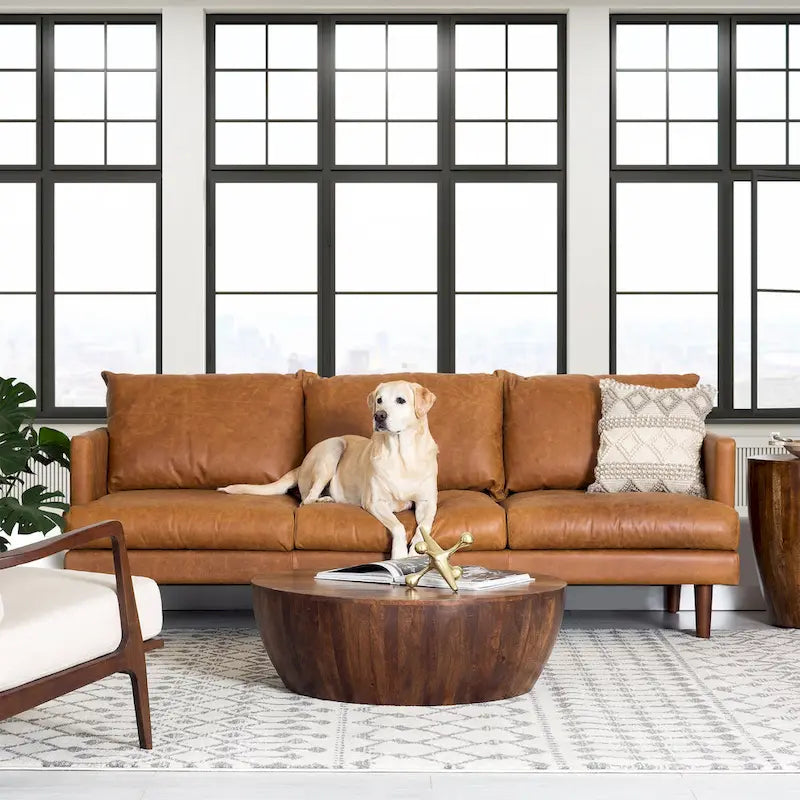 Poly & Bark Girona 88 Sofa - Full Grain Genuine Italian Leather