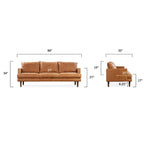 Poly & Bark Girona 88 Sofa - Full Grain Genuine Italian Leather