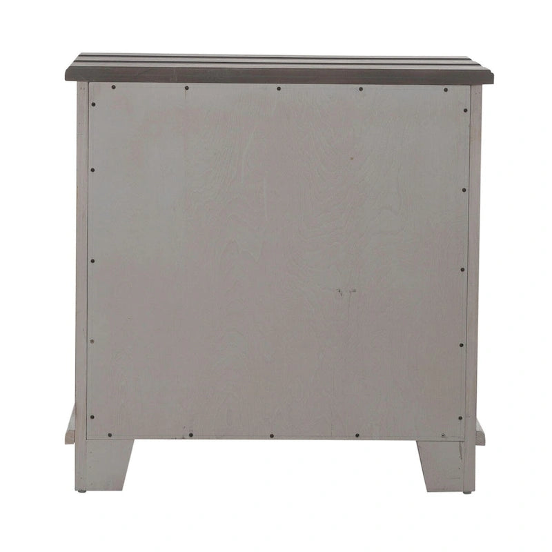 River Place Riverstone White & Tobacco Accent Cabinet