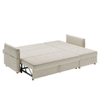 98.43 Modern Minimalist L Shape Sofa BedAnti-scratch and Water-proof, Solid Wood Frame