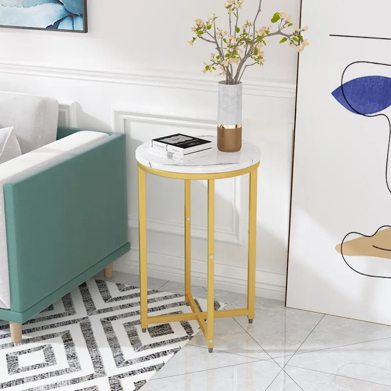 Side Table Set of 2, Small Coffee Table Round End Table,Side Table Bedside Table for Living Room, Bedroom