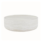 31.49 Sturdy Fiberglass Round Coffee Table with Large Storage