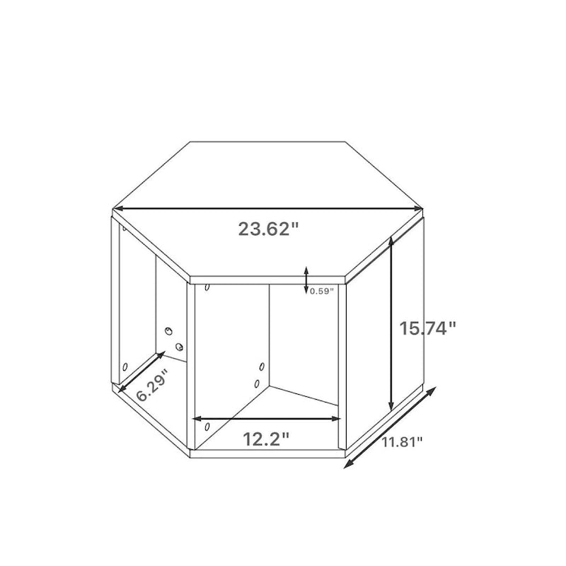Hexagonal Coffee Table Side Table Nightstand