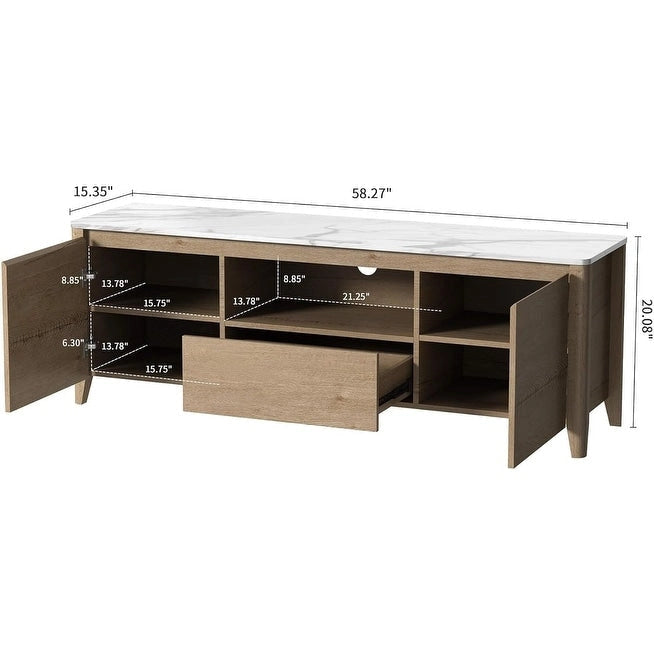 58 Modern TV stand Entertainment Center TV cabinet with Storage - 58 inches