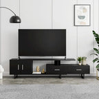 Avery 55-inch 2-Drawer 4-Shelf TV Stand in Steel