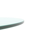 36 Inch Round Tempered Glass Table Top Clear Glass 1/4 Inch Thick Flat Polished Edge