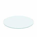 36 Inch Round Tempered Glass Table Top Clear Glass 1/4 Inch Thick Flat Polished Edge