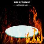 36 Inch Round Tempered Glass Table Top Clear Glass 1/4 Inch Thick Flat Polished Edge