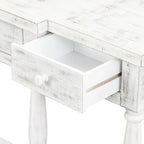 Retro Senior Console Table for Hallway Living Room Bedroom with 4 Storage Drawers and 1 Shelf