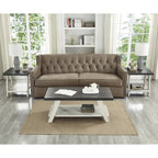Contemporary 3-Piece Wood Shelf Coffee Table Set