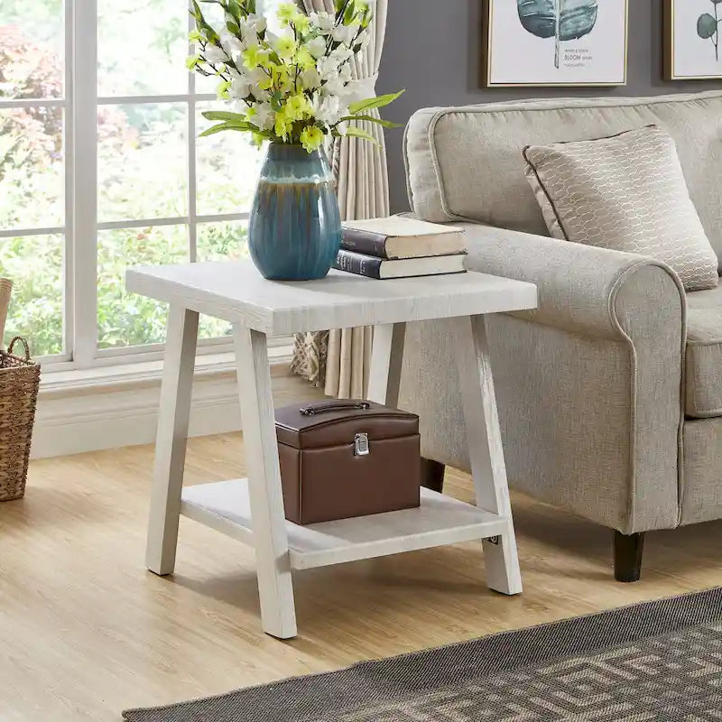 Contemporary 3-Piece Wood Shelf Coffee Table Set
