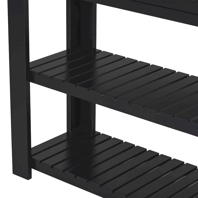 Entryway Console End Table with 4 Drawers and 2 Shelves for Hallway, Living Rooms