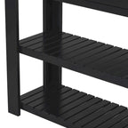 Entryway Console End Table with 4 Drawers and 2 Shelves for Hallway, Living Rooms