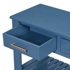 Entryway Console End Table with 4 Drawers and 2 Shelves for Hallway, Living Rooms