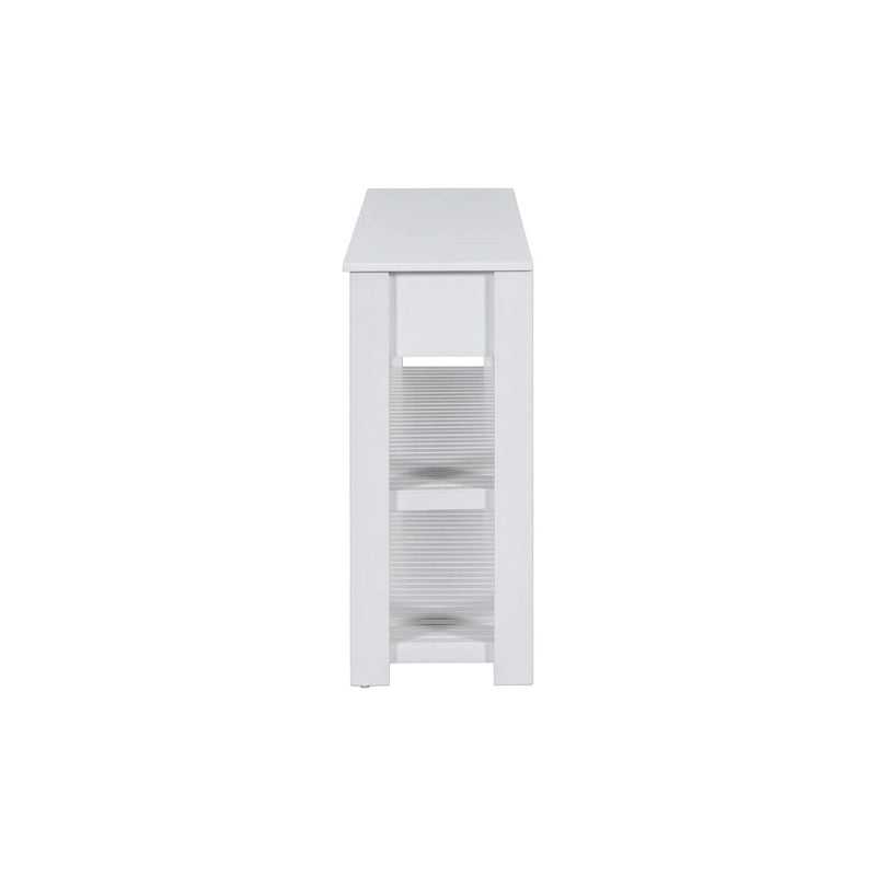 Entryway Console End Table with 4 Drawers and 2 Shelves for Hallway, Living Rooms