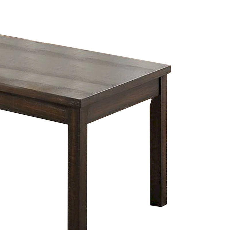 3 Piece Coffee Table and End Table Set, Wood Tabletops, Dark Brown Finish