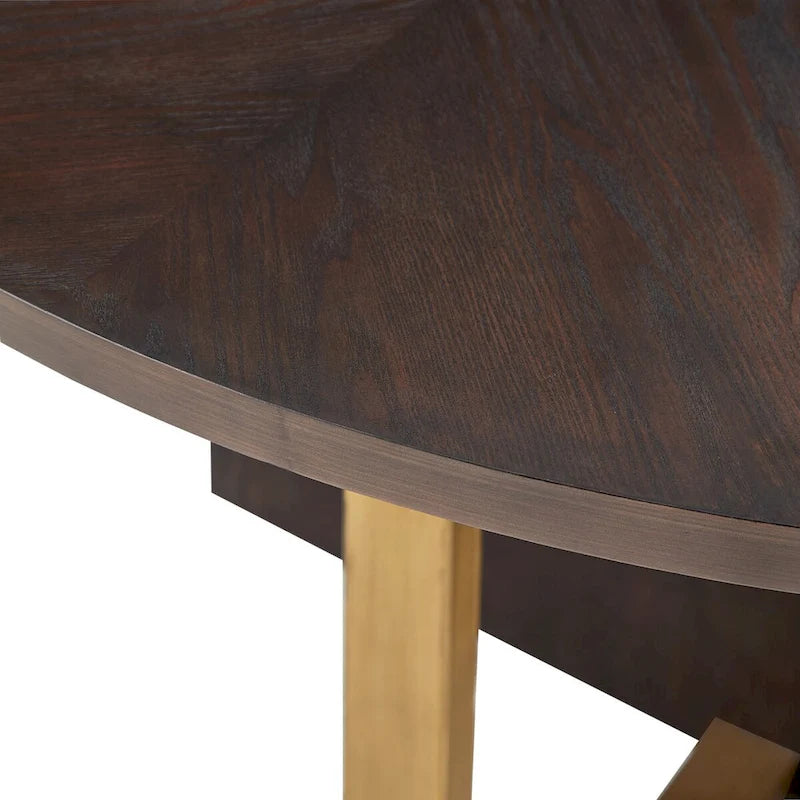 Andrea Espresso 54-inch Round Dining Table by iNSPIRE Q Modern - 54 Round Dining Table