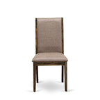 East West Furniture 11 Piece Dining Table Set- a Wooden Table and 10 Linen Fabric Upholstered Chairs(Finish Options)