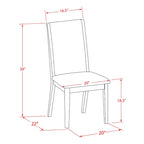 East West Furniture 11 Piece Dining Table Set- a Wooden Table and 10 Linen Fabric Upholstered Chairs(Finish Options)