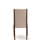 East West Furniture 11 Piece Dining Table Set- a Wooden Table and 10 Linen Fabric Upholstered Chairs(Finish Options)