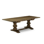 East West Furniture 11 Piece Dining Table Set- a Wooden Table and 10 Linen Fabric Upholstered Chairs(Finish Options)