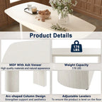 Clihome Wood Large Accent Dining Table