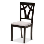 Telma Modern and Contemporary 5-Piece Wood Dining Set-Grey/Dark Brown
