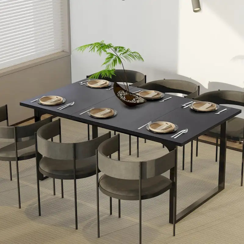 AVAWING Wood Dining Table
