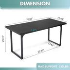 AVAWING Wood Dining Table