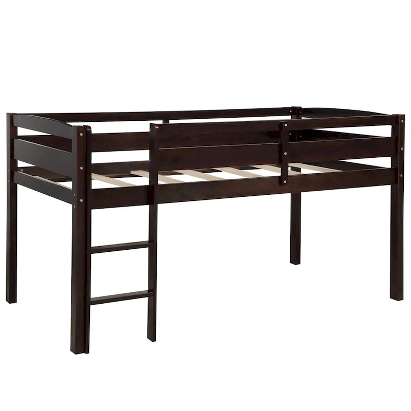 Wood Loft Bed Low Loft Beds with Ladder