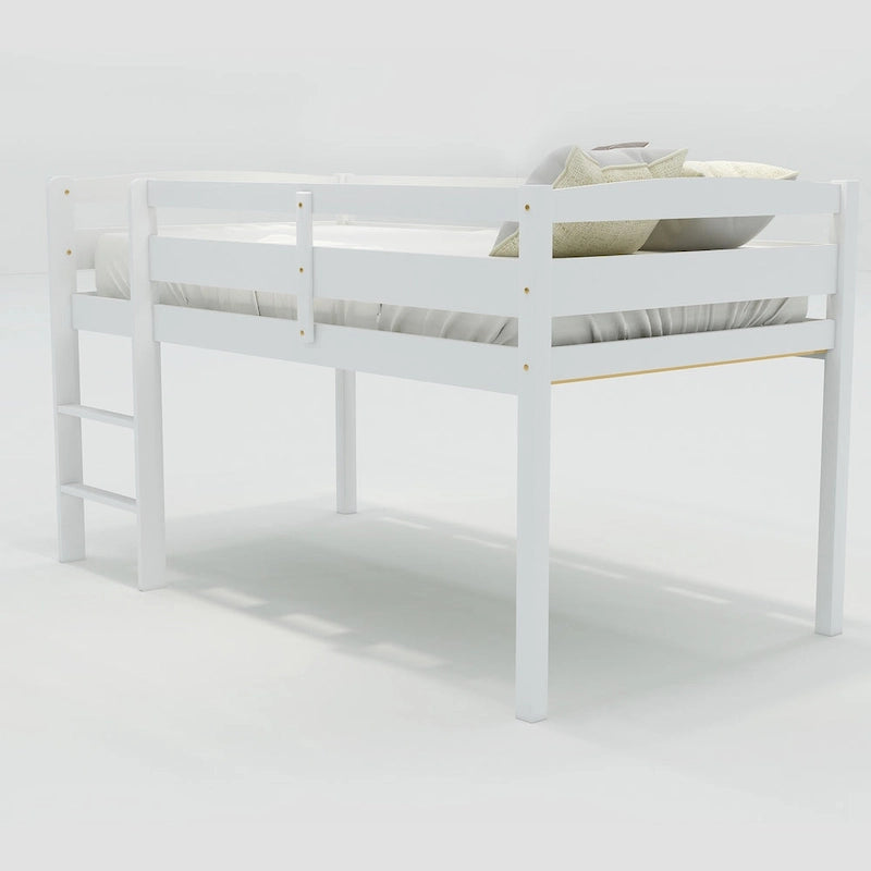 Wood Loft Bed Low Loft Beds with Ladder