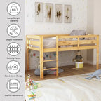Wood Loft Bed Low Loft Beds with Ladder