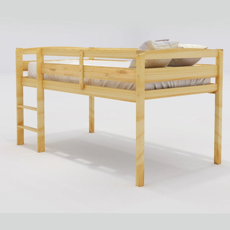 Wood Loft Bed Low Loft Beds with Ladder