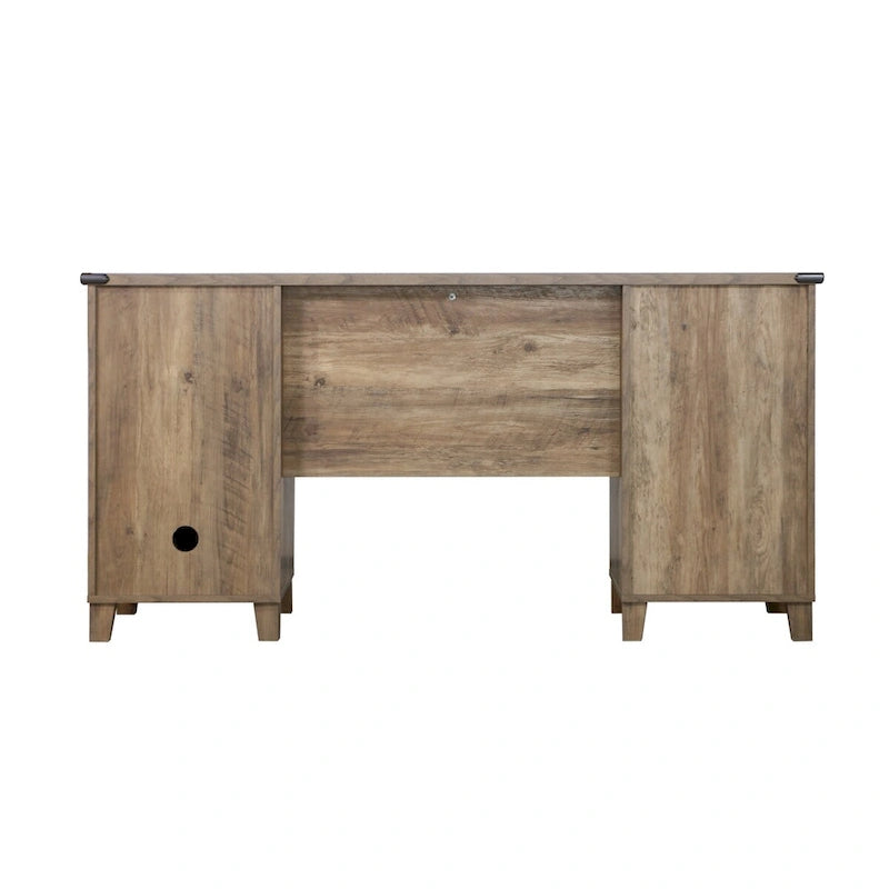 Oxford Farmhouse Rustic Oak Executive desk