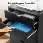 7 Drawer Chest - Storage Cabinets with Wheels Dressers Wood Dresser Cabinet Mobile Organizer Drawers for Office