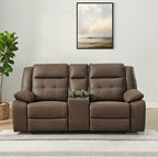 Lesley 2-Piece Living Room Reclining Set, Brown