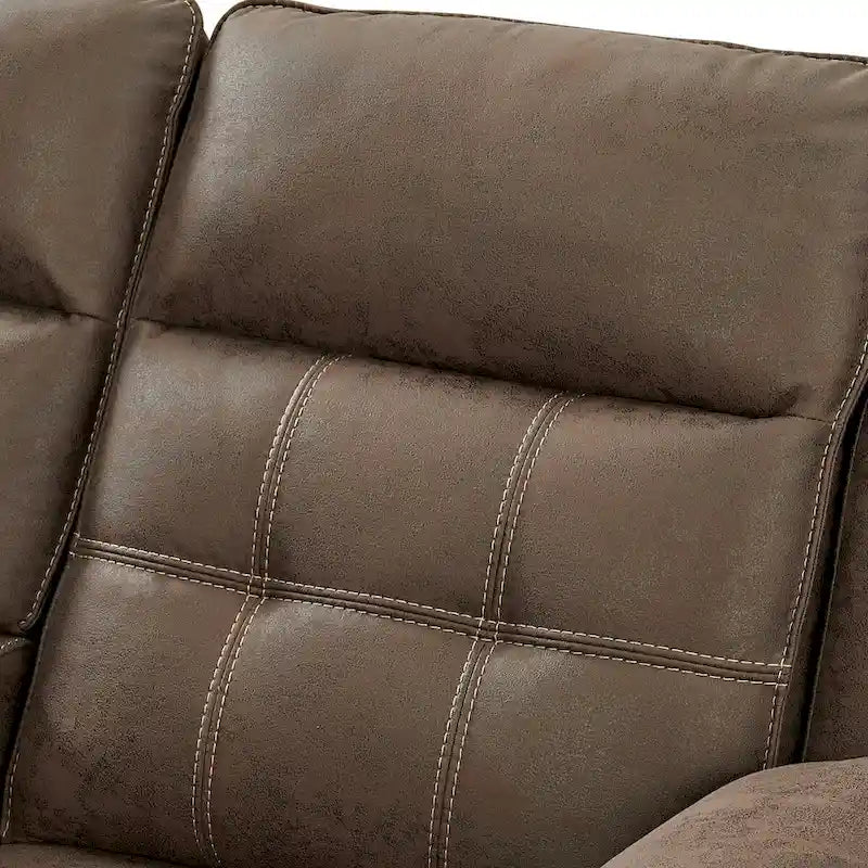 Lesley 2-Piece Living Room Reclining Set, Brown