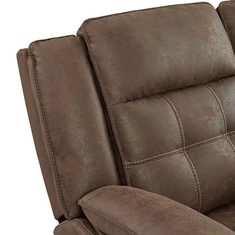 Lesley 2-Piece Living Room Reclining Set, Brown