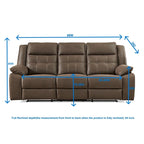 Lesley 2-Piece Living Room Reclining Set, Brown