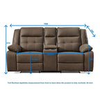Lesley 2-Piece Living Room Reclining Set, Brown