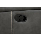 Forrest Grey Motion Reclining Loveseat with Console