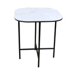 Lotus 3 Pieces White Ceramic Top Coffee Table Set - 15.75*47*23 inches