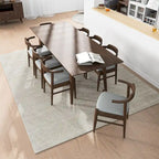 Avondale Mid Century Modern Solid Wood 9 Piece Comfy Dining Room Set