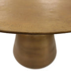 Galena 40 Wide Cast Aluminum Dining Table, Gold