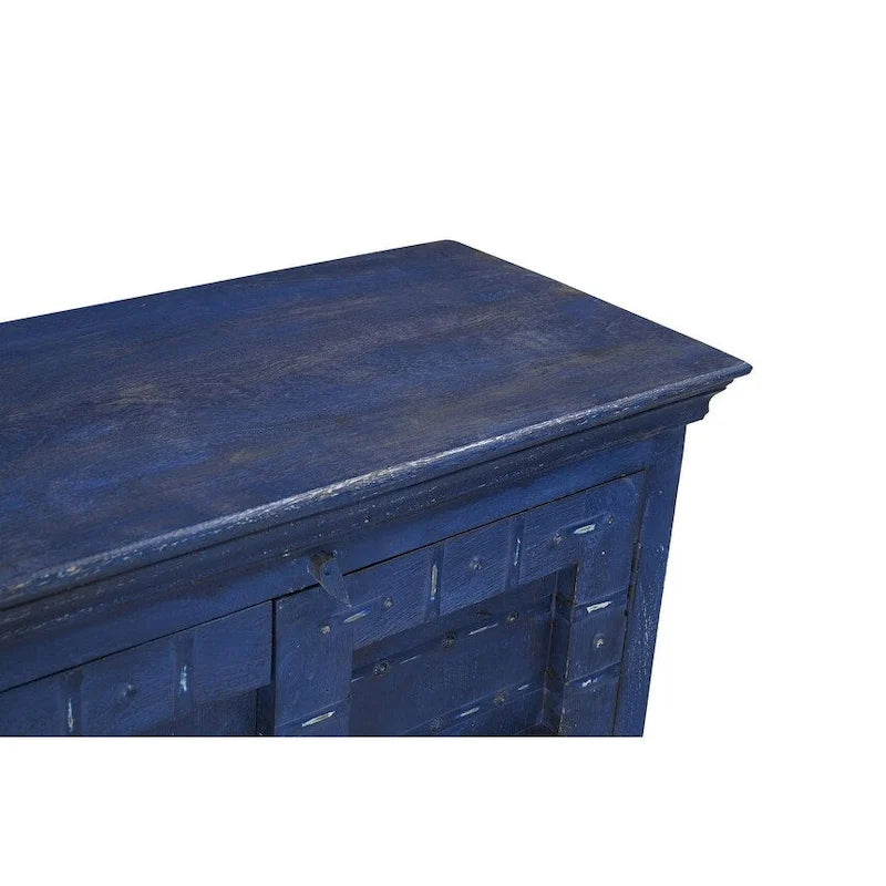 Woodland Blue Wooden Sideboard Buffet Cabinet 72