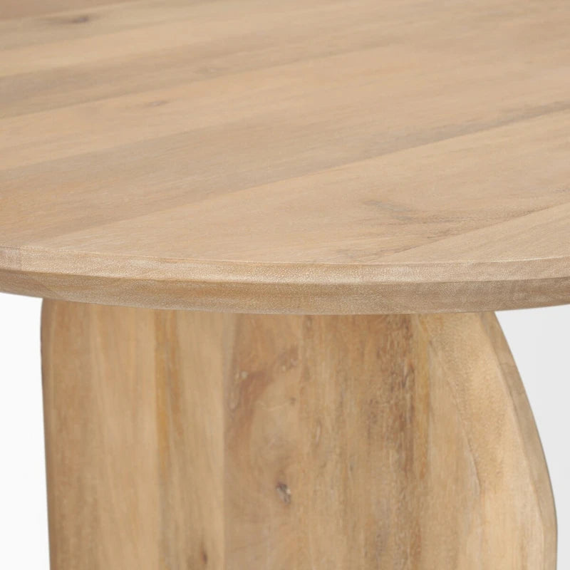 Isla Oval Dining Table w/Light Brown Wood Top & Arched Legs - 86.5L x 39.0W x 30.0H