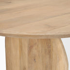Isla Oval Dining Table w/Light Brown Wood Top & Arched Legs - 86.5L x 39.0W x 30.0H