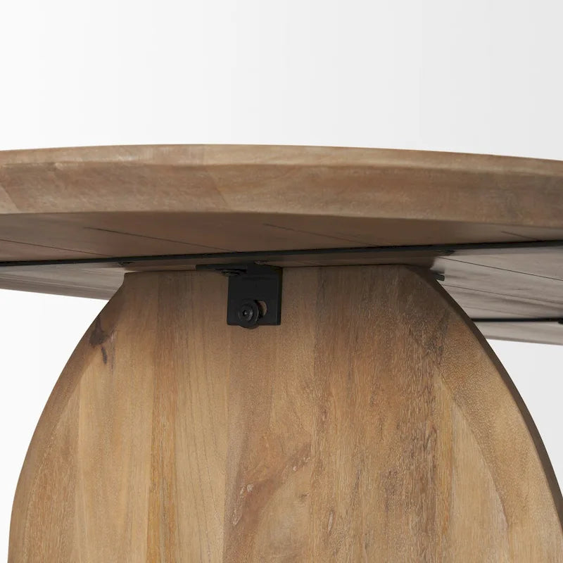 Isla Oval Dining Table w/Light Brown Wood Top & Arched Legs - 86.5L x 39.0W x 30.0H
