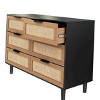 Accent Storage Cabinet 6-drawers Rattan dresser Rattan Drawer