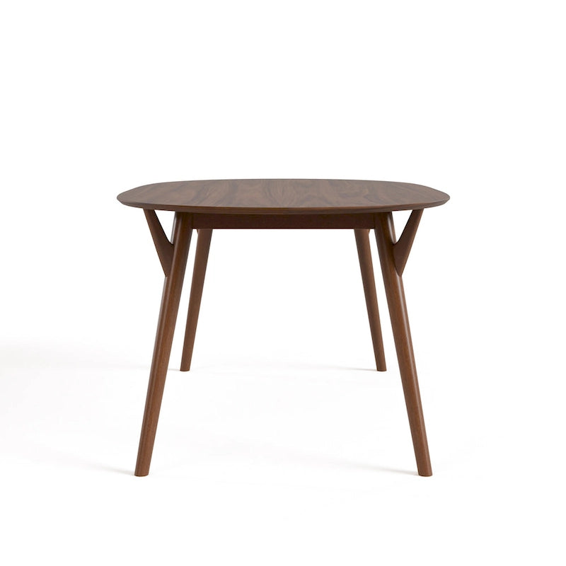 Furniture of America Beau II Mid-century Walnut 7-Piece Dining Table Set
